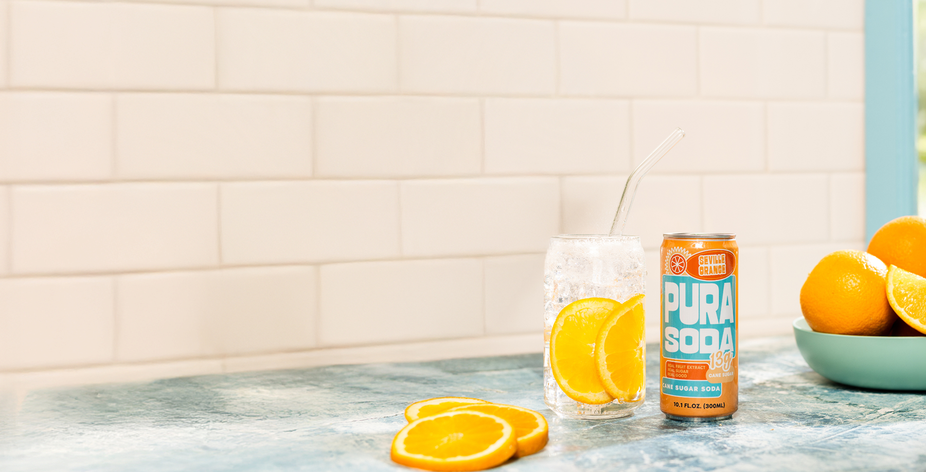 Pura Soda Orange Drink Slider