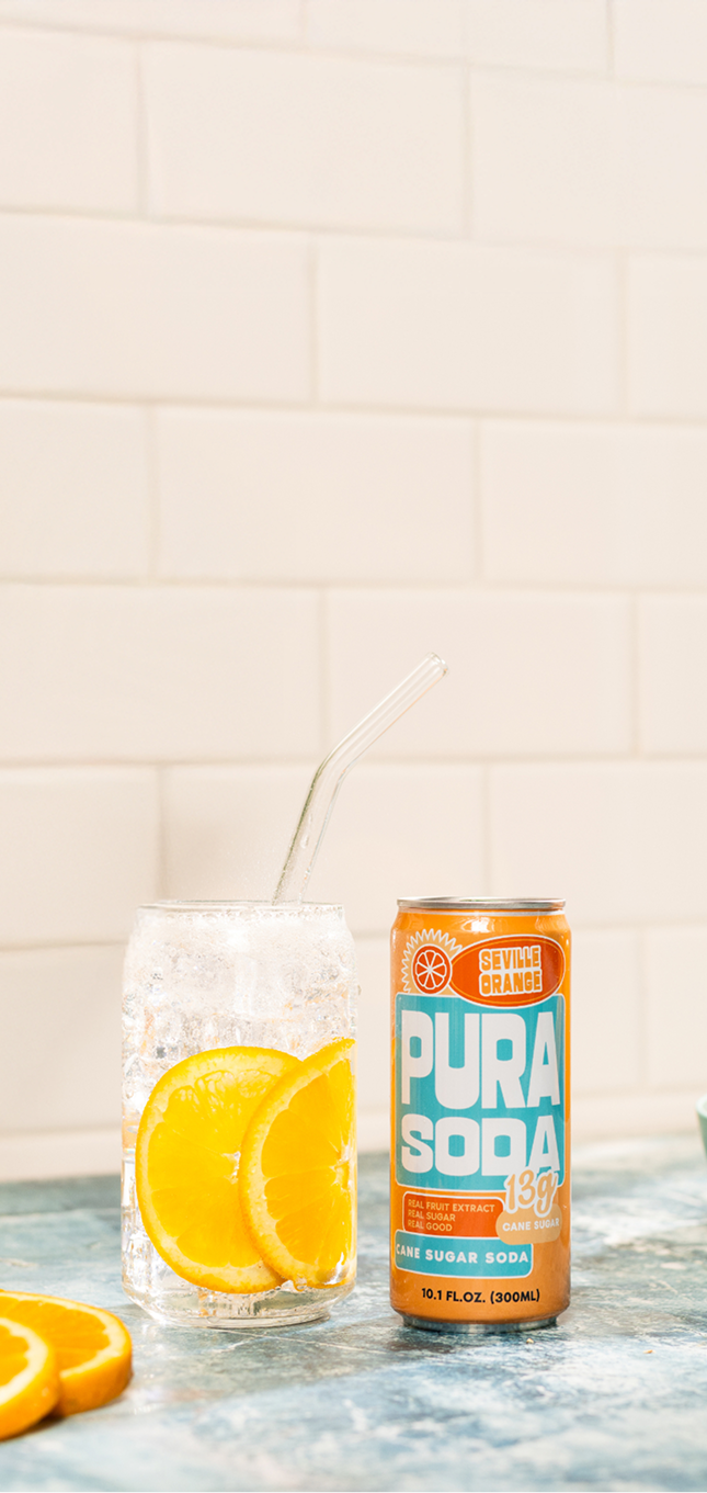 Pura Soda Orange Drink Banner